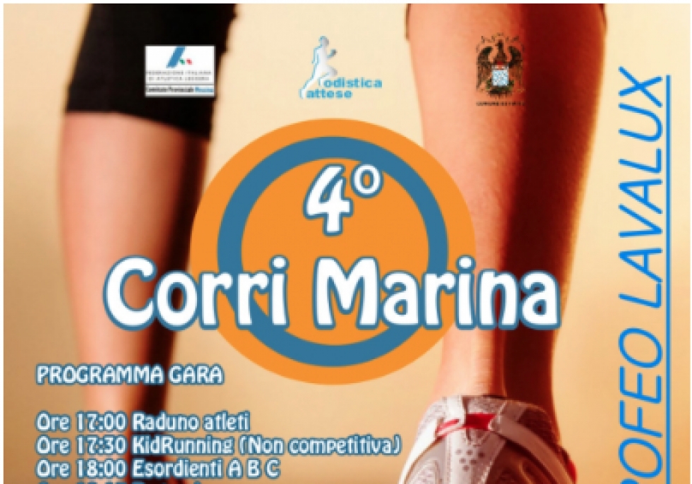 ATTESI OLTRE 200 ATLETI PER LA 4&deg; CORRI MARINA - TROFEO LAVALUX